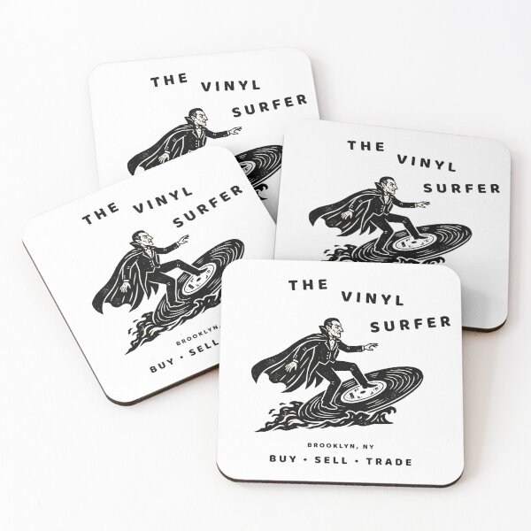 Item preview, The Vinyl Surfer – Vintage Record Store T-Shirt designed and sold by Klevertee.