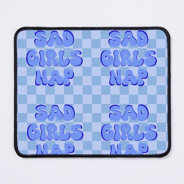 Item preview, Sad Girls Nap (Blue Checkered) designed and sold by gennyevans.