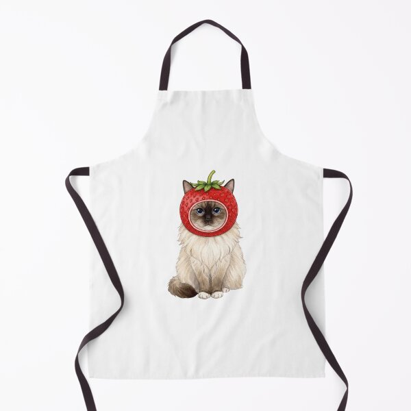 Item preview, Kawaii Fruit Kitty | Ragdoll Cat & Strawberry designed and sold by KittyClosetStore.