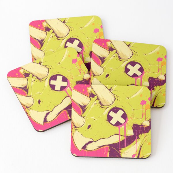 Item preview, Neon Triceratops Graffiti Dinosaur Art designed and sold by VoxelEstudi0nic.