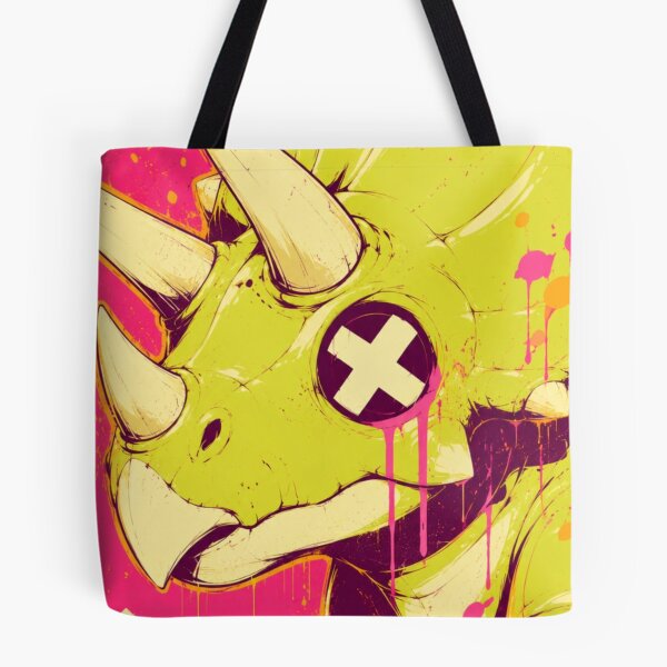 Item preview, Neon Triceratops Graffiti Dinosaur Art designed and sold by VoxelEstudi0nic.