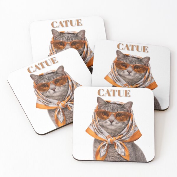 Item preview, Catue – Stylish Cat with Scarf and Sunglasses designed and sold by Palette & Hue.
