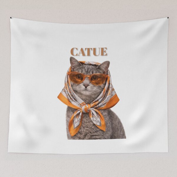 Item preview, Catue – Stylish Cat with Scarf and Sunglasses designed and sold by Palette & Hue.