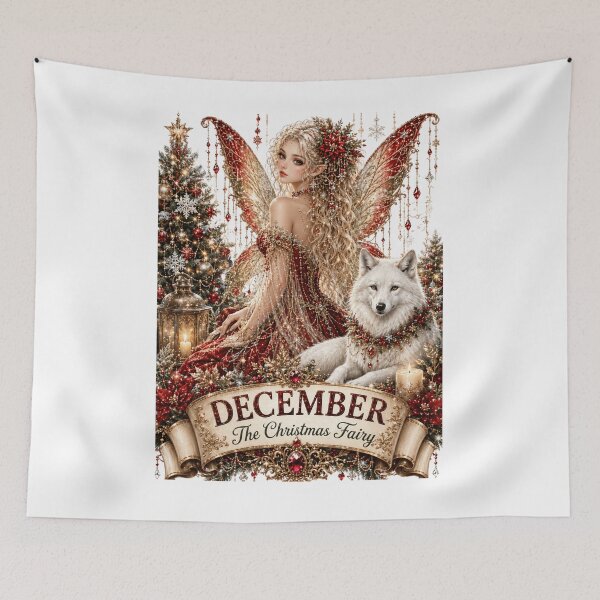 Item preview, December The Christmas Fairy with White Wolf designed and sold by RoPrincess.