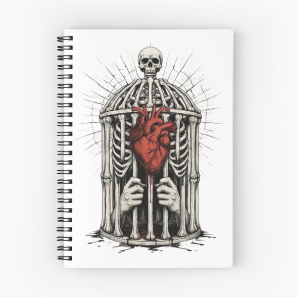 Item preview, Radiating Gothic Skull Cage with Bleeding Heart designed and sold by Zacushi.