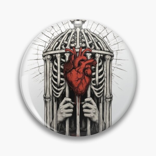 Item preview, Radiating Gothic Skull Cage with Bleeding Heart designed and sold by Zacushi.