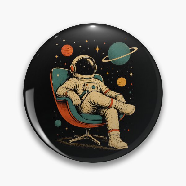 Item preview, Retro Astronaut Relaxing In Space Vintage Cosmic Chair designed and sold by Moizento.