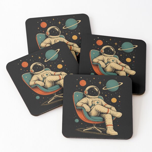 Item preview, Retro Astronaut Relaxing In Space Vintage Cosmic Chair designed and sold by Moizento.