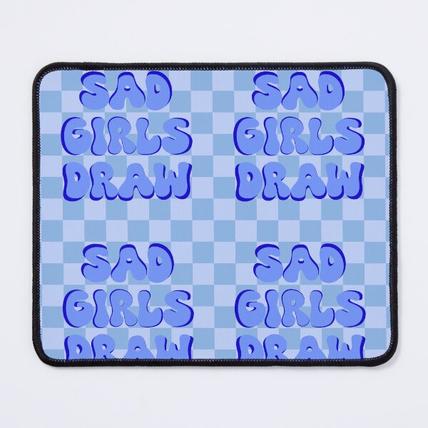 Item preview, Sad Girls Draw (Blue Checkered) designed and sold by gennyevans.