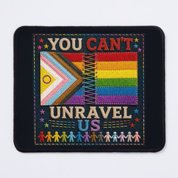 Item preview, ✂️ STITCHED TOGETHER COLLECTION ✂️- ❤️ - PRIDE UNITY - You Can't Unravel Us designed and sold by WheelieGdArt.