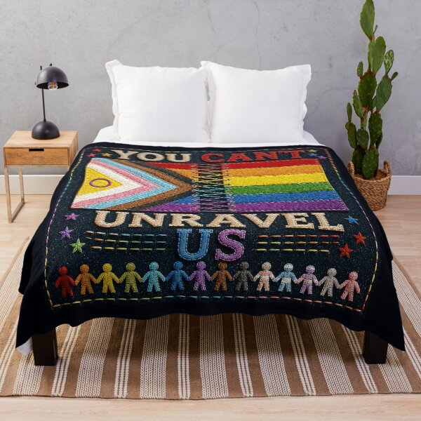 Item preview, ✂️ STITCHED TOGETHER COLLECTION ✂️- ❤️ - PRIDE UNITY - You Can't Unravel Us designed and sold by WheelieGdArt.