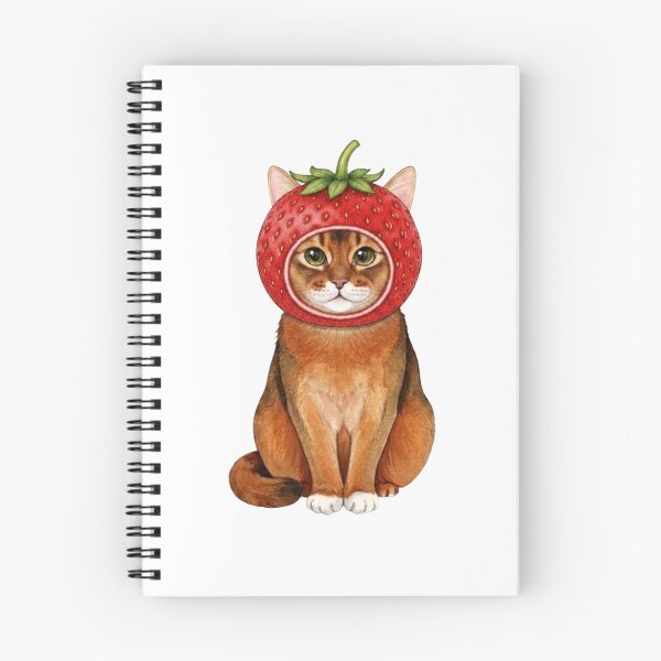 Item preview, Kawaii Fruit Kitty | Abyssinian & Strawberry designed and sold by KittyClosetStore.