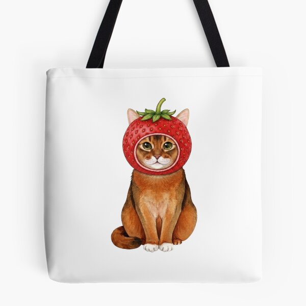 Item preview, Kawaii Fruit Kitty | Abyssinian & Strawberry designed and sold by KittyClosetStore.