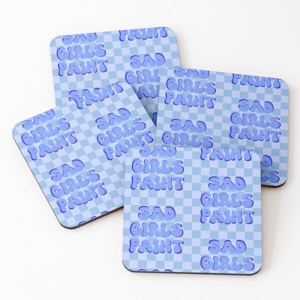 Item preview, Sad Girls Paint (Blue Checkered) designed and sold by gennyevans.