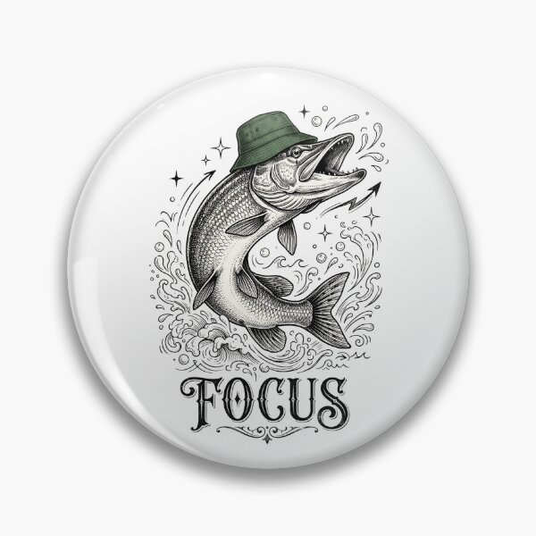 Artikelvorschau, Hechtfisch im Fokus | Motivierendes Angeldesign | Geschenkidee für Angler und Süßwasserangler entworfen und verkauft von Softbear Atelier.