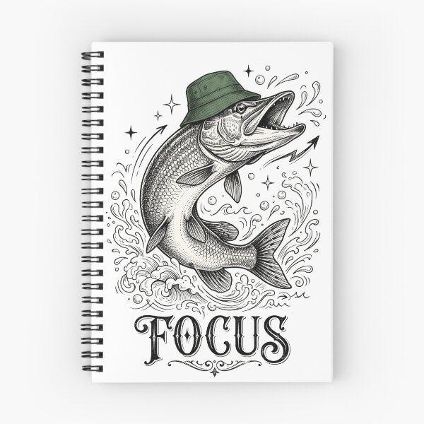 Item preview, Northern Pike Fish Focus | Motivational Fishing Design | Angler & Freshwater Fishing Gift designed and sold by Softbear Atelier.
