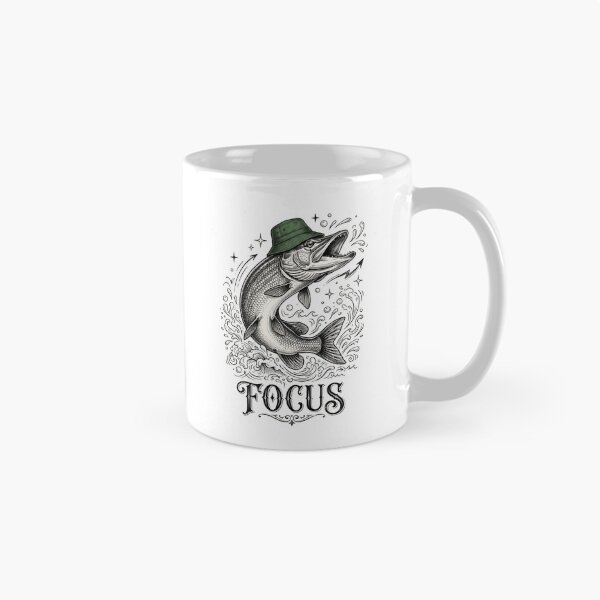 Item preview, Northern Pike Fish Focus | Motivational Fishing Design | Angler & Freshwater Fishing Gift designed and sold by Softbear Atelier.