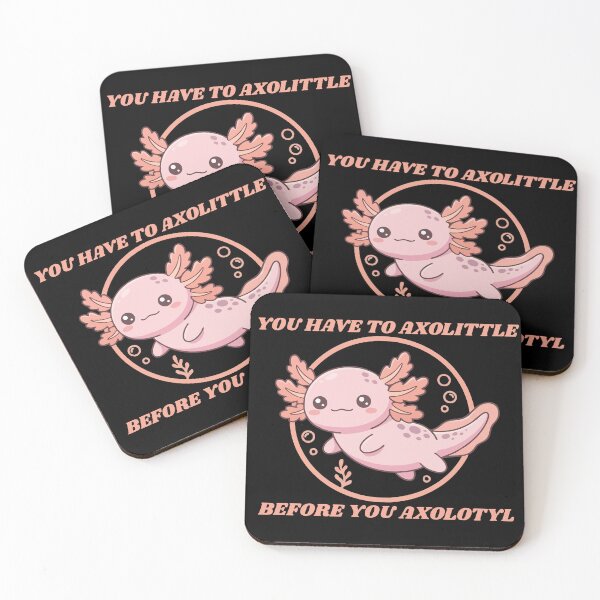 Item preview, You Have to Axolittle Before You Axolotyl - Cute Kawaii Pink Axolotyl Pun designed and sold by Vanilla-Girl.