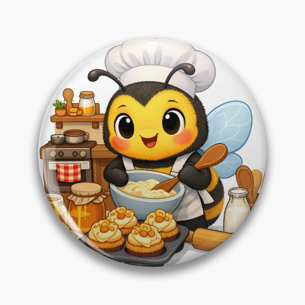 Item preview, Bumble Bee Baking with Honey in her Kitchen designed and sold by GearGirlNJ.