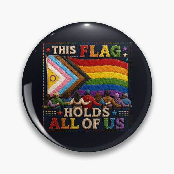 Item preview, ✂️ STITCHED TOGETHER COLLECTION ✂️- ❤️ - PRIDE UNITY - This Flag Holds All Of Us v2 designed and sold by WheelieGdArt.