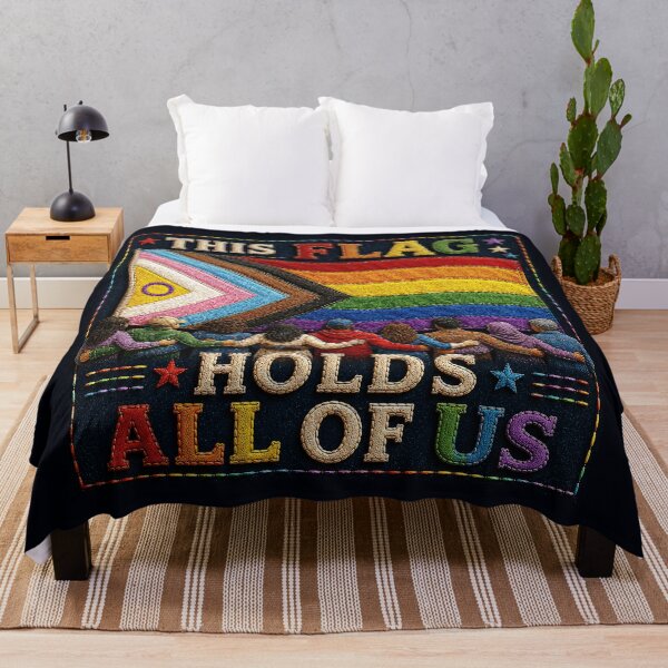 Item preview, ✂️ STITCHED TOGETHER COLLECTION ✂️- ❤️ - PRIDE UNITY - This Flag Holds All Of Us v2 designed and sold by WheelieGdArt.