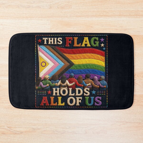 Item preview, ✂️ STITCHED TOGETHER COLLECTION ✂️- ❤️ - PRIDE UNITY - This Flag Holds All Of Us v2 designed and sold by WheelieGdArt.