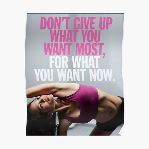 Women's Fitness Inspirational Quote Poster