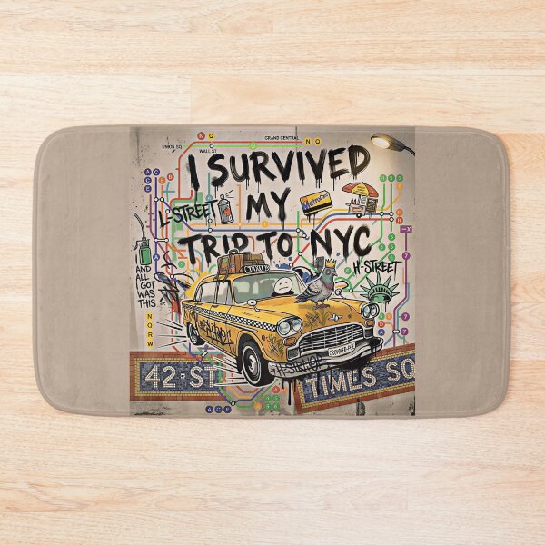 Item preview, I Survived My Trip to NYC T-Shirt Funny Survived My Trip to New York  designed and sold by gear-posters.