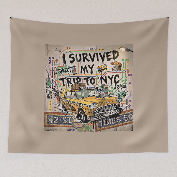 Item preview, I Survived My Trip to NYC T-Shirt Funny Survived My Trip to New York  designed and sold by gear-posters.