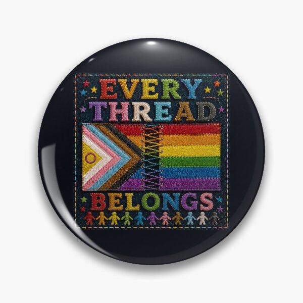 Item preview, ✂️ STITCHED TOGETHER COLLECTION ✂️- ❤️ - PRIDE UNITY - Every Thread Belongs designed and sold by WheelieGdArt.