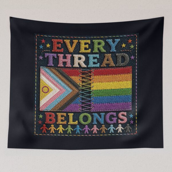 Item preview, ✂️ STITCHED TOGETHER COLLECTION ✂️- ❤️ - PRIDE UNITY - Every Thread Belongs designed and sold by WheelieGdArt.