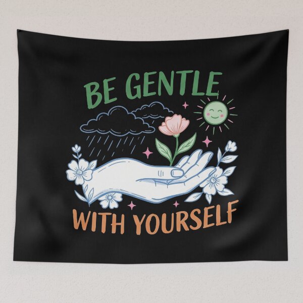 Item preview, Gentle Reminder with Hand and Flowers designed and sold by abieran.