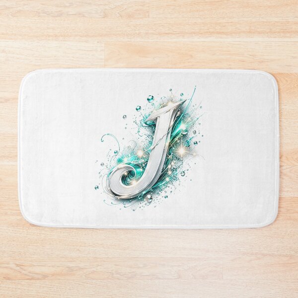 Item preview, Aetherbrush Manga Glyphs: The Mystic Silver Letter J designed and sold by BlissBlvdShop.