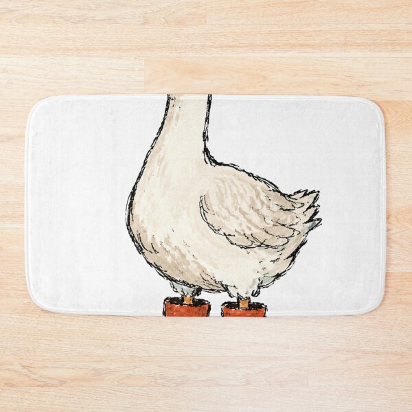 Item preview, Cottagecore Rainy Day White Goose Illustration designed and sold by bosamji.
