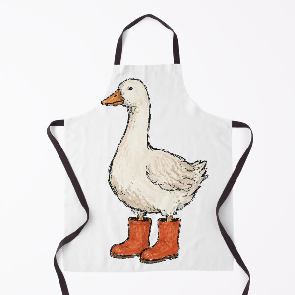 Item preview, Cottagecore Rainy Day White Goose Illustration designed and sold by bosamji.