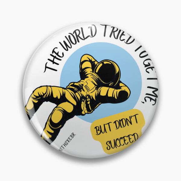 Item preview, Yellow astronaut floating comfortably against a blue circle. designed and sold by NithskeBR.
