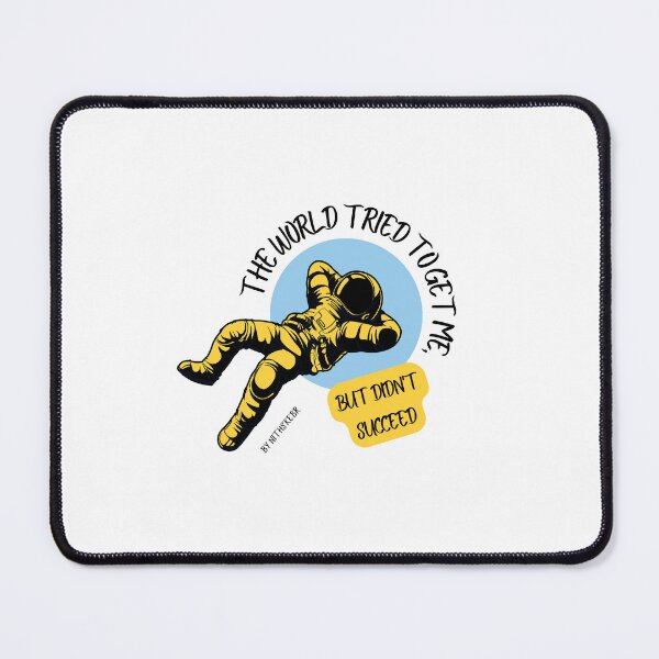 Item preview, Yellow astronaut floating comfortably against a blue circle. designed and sold by NithskeBR.