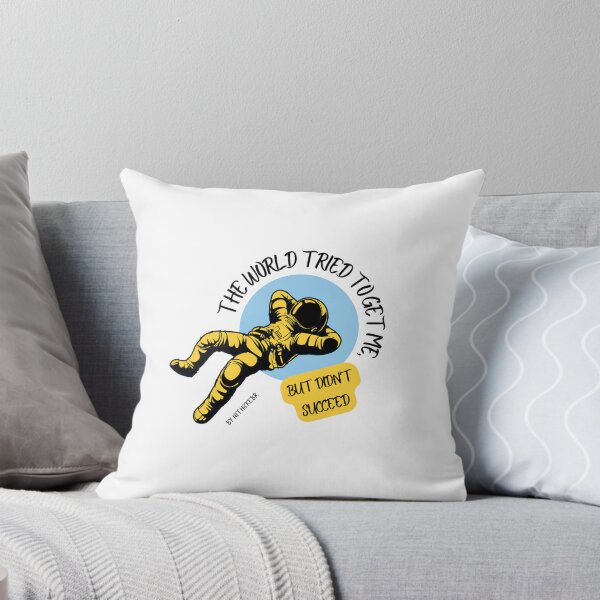 Item preview, Yellow astronaut floating comfortably against a blue circle. designed and sold by NithskeBR.