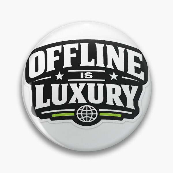 Item preview, OFFLINE IS LUXURY Street Logo Typography Design designed and sold by ArtPrintPov.