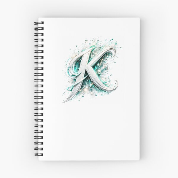 Item preview, Aetherbrush Manga Glyphs: The Mystic Silver Letter K designed and sold by BlissBlvdShop.