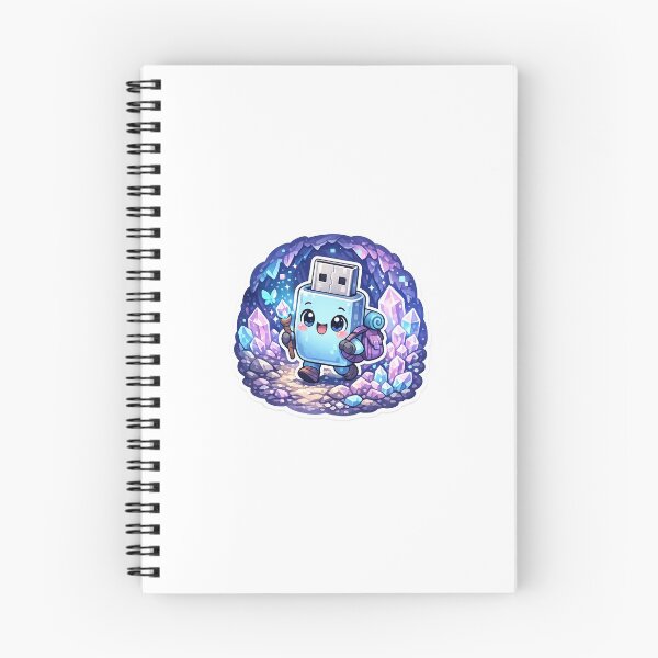 Item preview, USB Drive Sticker Kawaii Tech Adventure Aesthetic for Students & Computer Lovers designed and sold by CutePrintCorner.