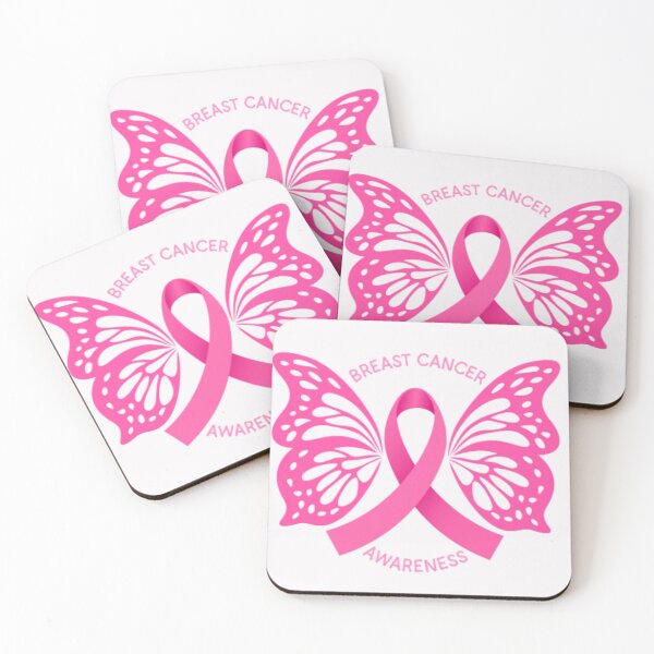 Item preview, Pink Ribbon Butterfly Breast Cancer Awareness Mosaic Dot Art designed and sold by HamadaArtivio1.