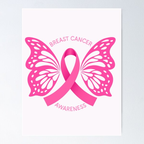 Item preview, Pink Ribbon Butterfly Breast Cancer Awareness Mosaic Dot Art designed and sold by HamadaArtivio1.