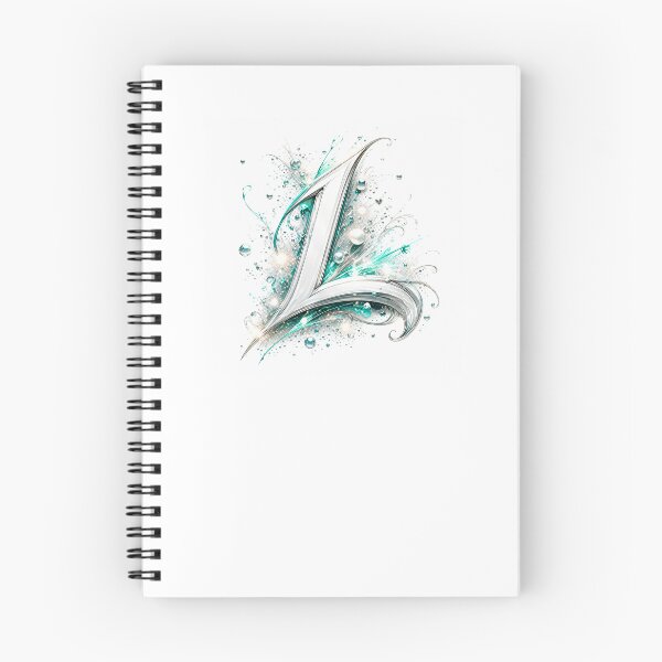 Item preview, Aetherbrush Manga Glyphs: The Mystic Silver Letter L designed and sold by BlissBlvdShop.