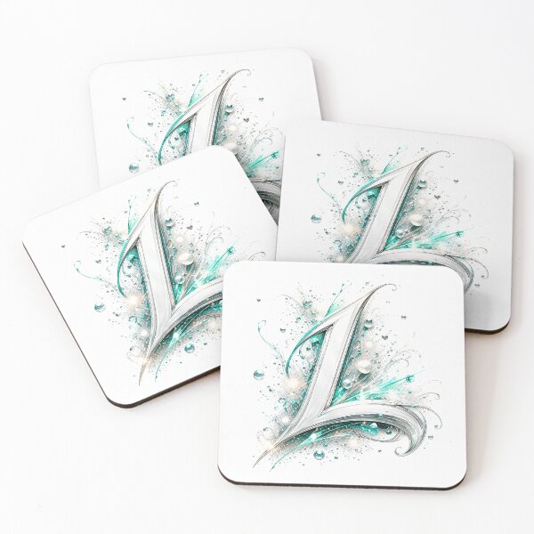 Item preview, Aetherbrush Manga Glyphs: The Mystic Silver Letter L designed and sold by BlissBlvdShop.