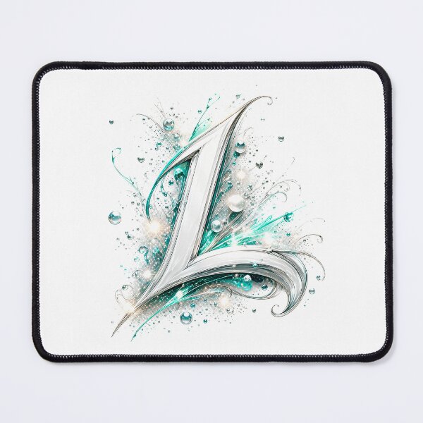 Item preview, Aetherbrush Manga Glyphs: The Mystic Silver Letter L designed and sold by BlissBlvdShop.