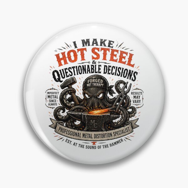 Item preview, Hot Steel and Questionable Decisions designed and sold by CrackenCo.