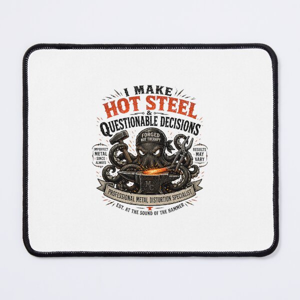 Item preview, Hot Steel and Questionable Decisions designed and sold by CrackenCo.
