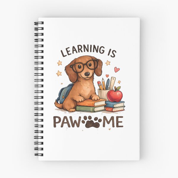 Item preview, Learning Is Pawsome Dachshund | Cute Back to School Dog | Teacher Gift | Wiener Dog | School Puppy | Teacher Shirt | Student Gift designed and sold by MAPDDesigns.