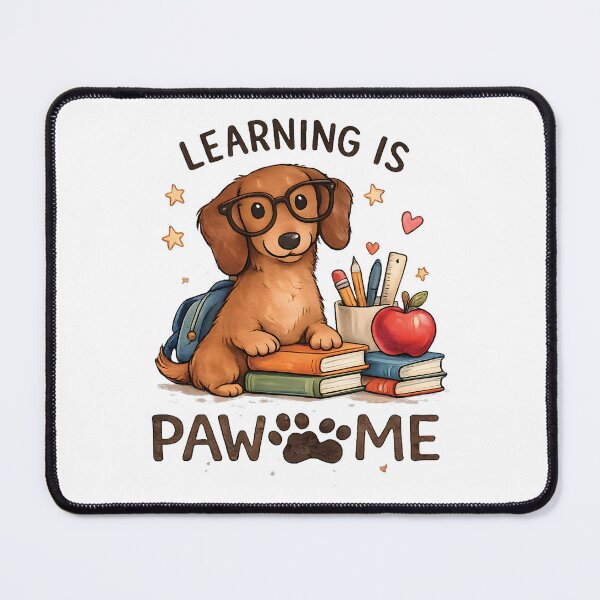 Item preview, Learning Is Pawsome Dachshund | Cute Back to School Dog | Teacher Gift | Wiener Dog | School Puppy | Teacher Shirt | Student Gift designed and sold by MAPDDesigns.